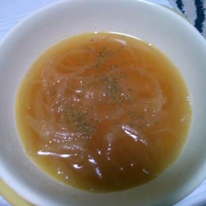 玉ねぎが甘くて美味しかったです♪オニオンスープ大好きなので、また作ります(*^^*)